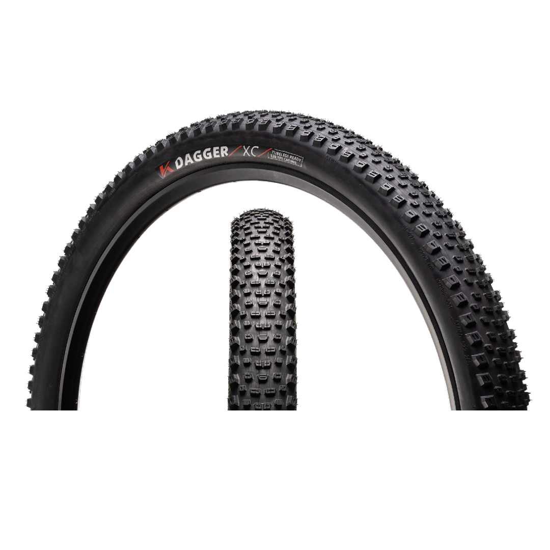 Kenda Dagger XC black bike tire tread and sidewall